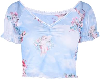 angel shirt blue