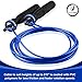 Ballistyx Jump Rope with Adjustable Speed Cable & Contoured Ball Bearing Handles - Best for Exercising, Boxing & MMA, Home Fitness & Sports Training (Blue)