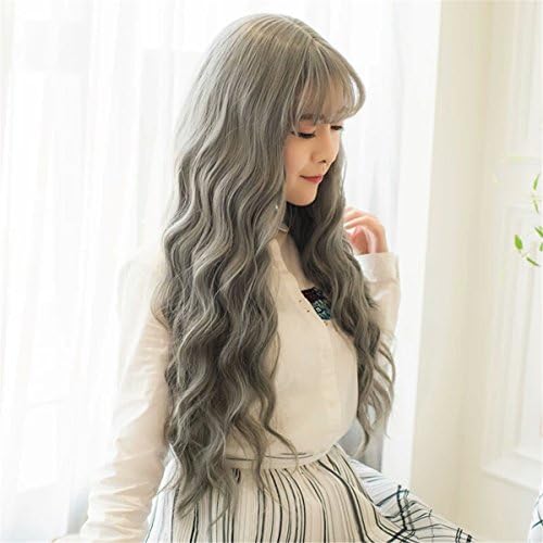 Grey Kinky Curly long Synthetic Wigs Curly Natural Perucas for Black Women Afro curly perruque 12 inchs Cosplay wig