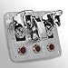 Pilot Automotive PL-SW53CR Performance 3 Row Chrome Safety Cover Toggle Switch with Red Indicator Lights