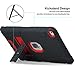 BENTOBEN iPad Air 2 Case, [Hybrid Shockproof Case] with Kickstand Rugged Triple-Layer Shock Resistant Drop Proof Case Cover for iPad Air 2 with Retina Display/iPad 6, Black/Red