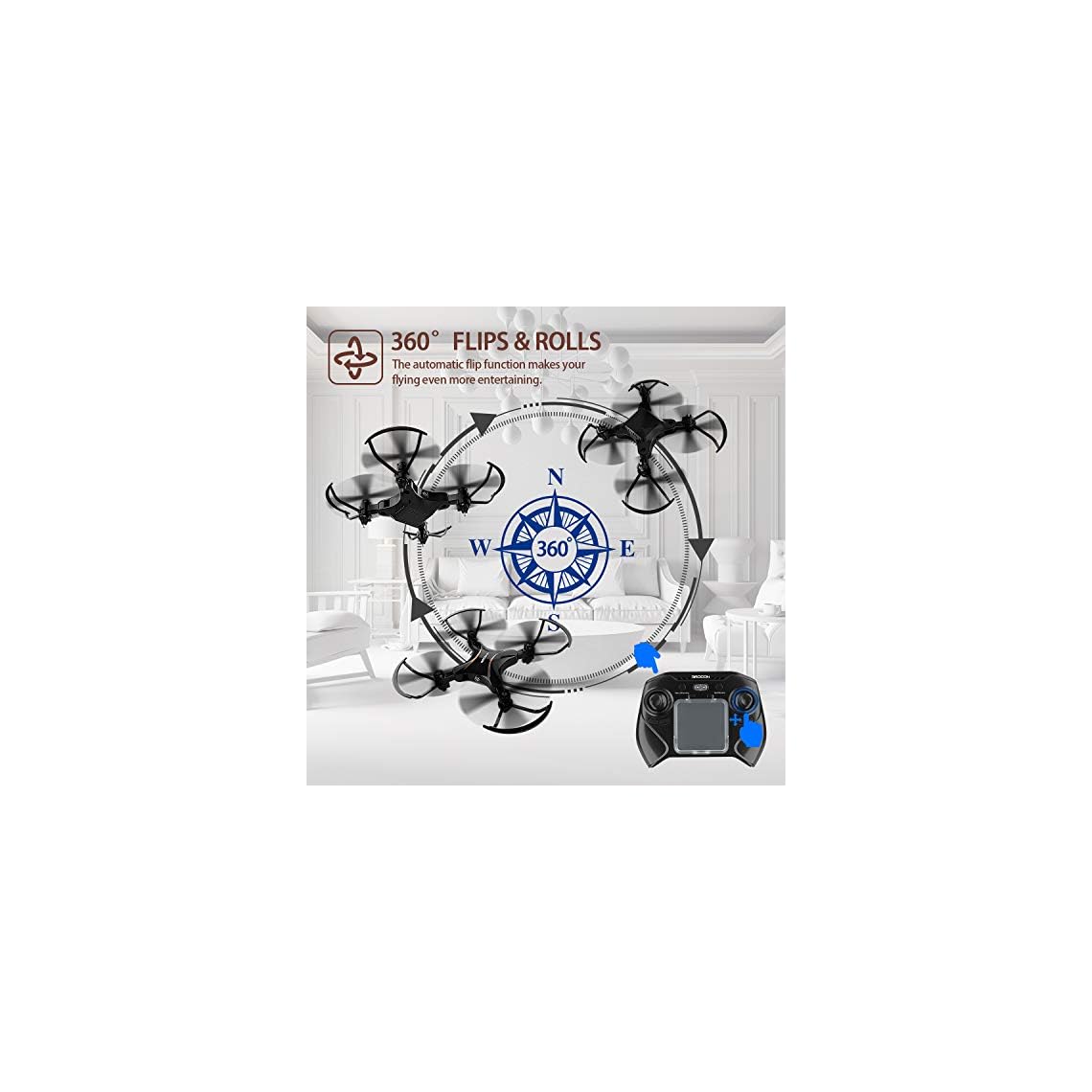 Drocon DC-65 Foldable Mini RC Drone for Kids, Portable Pocket
