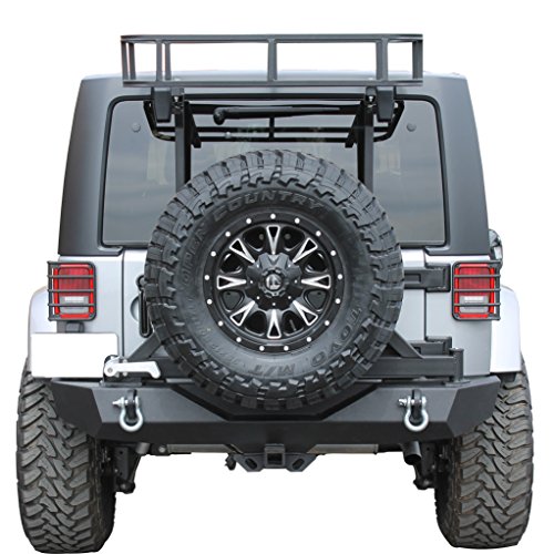 EAutogrilles 0716 Jeep Wrangler JK Tailgate Basket Cargo Carrier for