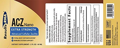 Results Rna Acz Nano Advanced Cellular Zeolite Great For Total Body Detoxification Amazon Com Au Health Personal Care