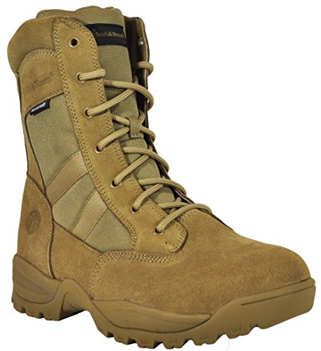 Smith & Wesson Breach 2.0 Men's Tactical Waterproof Side-Zip Boots (10.5W, Coyote)