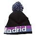 Real Madrid Beanie Pom Pom Skull Cap Hat New Season 2015-2016 (Black Pom)
