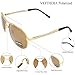 VEITHDIA 1306 New Fashion Golden UV400 Adjustable Polarized Aviator Sunglasses