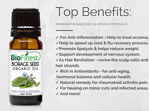 image for Biofinest Borage Seed Organic Oil - 100% Pure Cold-Pressed - Premium Q