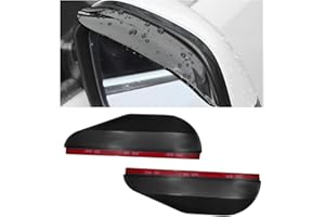 LSKASELUE 2PCS Mirror Rain Visor Eyebrow, Waterproof Rain Guards for Car Side Mirrors, Rainproof Rear View Mirror Visor Guard
