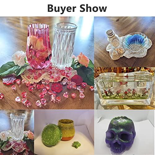 Teexpert Deep Pour Epoxy Resin, 51OZ Epoxy Resin Kit 24 Inch, Crystal