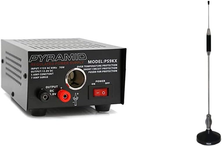 Pyramid PS9KX Universal Compact Bench Power Supply-5 Amp Linear Regulated Home Lab Benchtop Converter w/ 13.8 Volt DC 115V AC 70 Watt Input, Screw Type Terminal, 12V Car Cigarette Lighter: Car Electronics