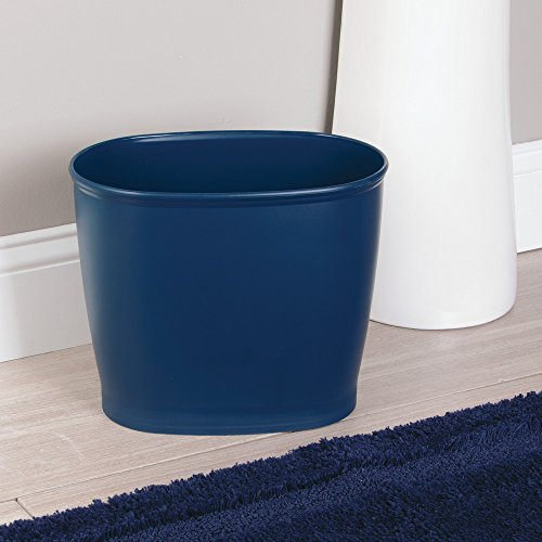 InterDesign Kent Oval Wastebasket Trash Can for Bathroom, Kitchen