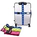 Wuudi Heavy Superior Strength Extra Long Cross Luggage Strap Suitcase Travel Belt Travel Tags Accessories (Bule)