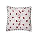 Bacati Baseball Muslin Dec Pillow, Red/Grey