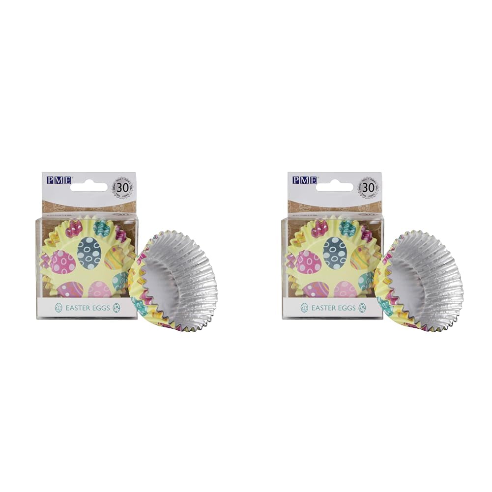 PME Cupcake Cases Foil Lined, Easter Eggs Pk/30 (Pack of 2)