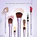 GothicBride Makeup Brushes Set Elegant Purple Premium Makeup Brush Set Synthetic Foundation Powder Concealers Eye Shadows Kabuki Travel Foundation 7Pcs Brush Sets