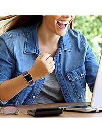 DaQin   Correa de repuesto para reloj de pulsera de 1.575 in, 1.496 in, 1.732 in, 1.654 in, para mujeres y hombres, para una serie de relojes de pp le 4, series 3 2 1, S M, M L