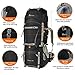MOUNTAINTOP 70L Internal Frame Backpack Camping Backpacking Hiking Backpack for Men Women with Rain Cover,Black