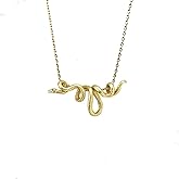 WETMT Chunky Snake Pendant Necklace for Women Gold Snake Statement Necklace Vine Snake Chain Necklace Chunky Adjustable Snake Necklace Fashion Simple Jewelry