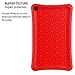 BMOUO Case for Fire 8 Tablet (7th and 8th Generation, 2017 and 2018 Release) - Light Weight Shock Proof Soft Silicone Back Cover for Fire 8, Red