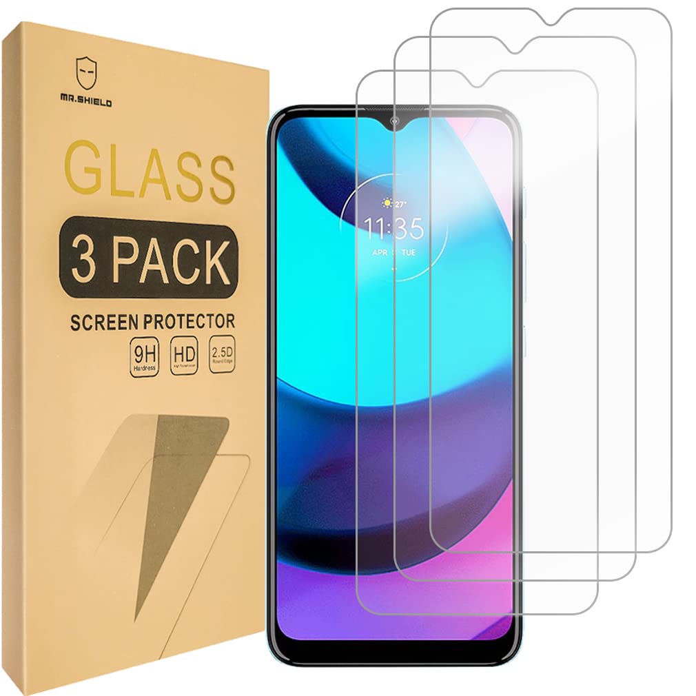 Mr.Shield Screen Protector For Motorola MOTO E20 [Tempered Glass] [9H Hardness] [3-Pack] Screen Protector