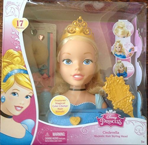 Disney Princess Cinderella Majestic Hair Styling Head by Disney Princes