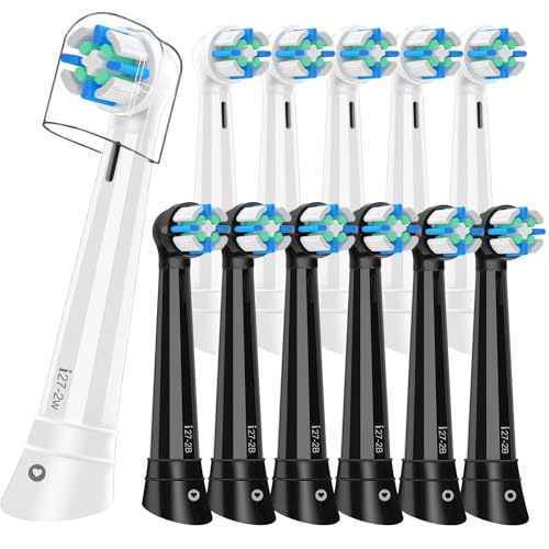 12PCS Compatible with Oral B iO Series Electric Toothbrush,Toothbrush Heads Compatible with Oral B iO 2/3/4/5/6/7/8/9/10,Effective Plaque Removal with Gentle Gum Care Technology