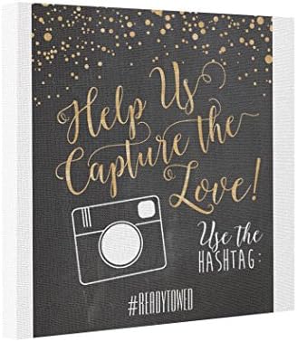 Vlacom Canvas Picture Frames Photo Canvas Print Hashtag wedding Sign