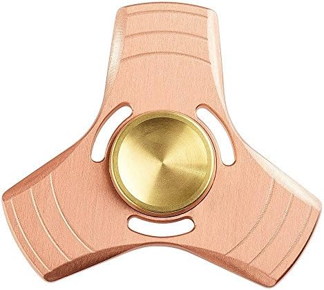 Hand Spinner Metal, Pure Copper Triangle EDC Fidget Focus Toy High Speed 1-5 Min Spins Precision