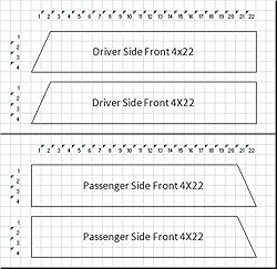 Clausen's World 4 Inch Fender Hash Mark Bars Racing
