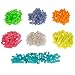 SCS Direct Building Block Bricks- Set of 500 Pc Bulk- 7 Glow in The Dark Colors with 27 Roof Pieces - Compatible and Tight Fit with Major Brands- Great for Activity Table, School Projects
