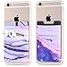 2Pack Phone Card Holder Stretchy Lycra Stick on Wallet Double Pocket Credit Card ID Case Pouch Sleeve Self Adhesive Sticker for Back of iPhone Android Smartphone (Sand Marble Purple Double Pocket)