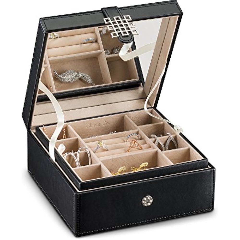 Jewelry Boxes Organizer 17 Slot Small Classic Holder With Modern