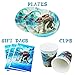 Moana Birthday Party Supplies and Decorations - 125 Items Pack For 8 Guests - 2 BONUS Gifts: The Necklace Heart of Te Fiti And 8 Pack Pinback Badges
