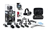 ASX ActionPro Black Bundle - 4K @ 25FPS Ultra HD Wifi Sports Camera - 16gb Memory Card - Shockproof Case - 2 inch Screen - Wifi/HDMI - 12MP 170 Degree Super Wide Angle Lens - 20 Piece Accessory Kit