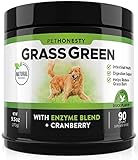 PetHonesty GrassGreen Grass Burn Spot Chews for Dogs - Dog Pee Lawn Spot Saver Treatment Caused by Dog Urine - Cranberry, Apple Cider Vinegar, DL-Methionine Grass Treatment Rocks - 90 Chew Treats