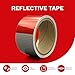XFasten Reflective Tape, Red and White, 2 Inches by 5 Yards - High Intensity - DOT-C2 Safety Tape Waterproof Conspicuity Trailer Reflector