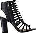 Soda Delicious Women's Server Geometric Cut Out Caged Peep Toe Heeled Sandal MVE Shoes.