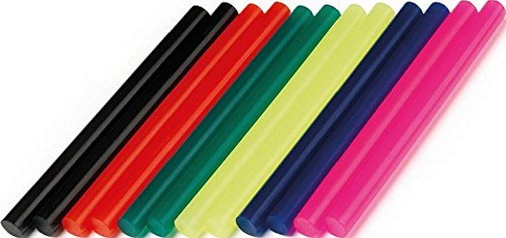 Dremel GG05 Coloured Hot Glue Gun Sticks 12-pack, 12 Multi Purpose 7 mm Colour Glue Sticks for Low Temperature (105-140° Celsius)