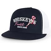 WHISKEY BENT HAT CO. - The 155 - Whiskey's Finest Adjustable Snapback Hat, Black/White
