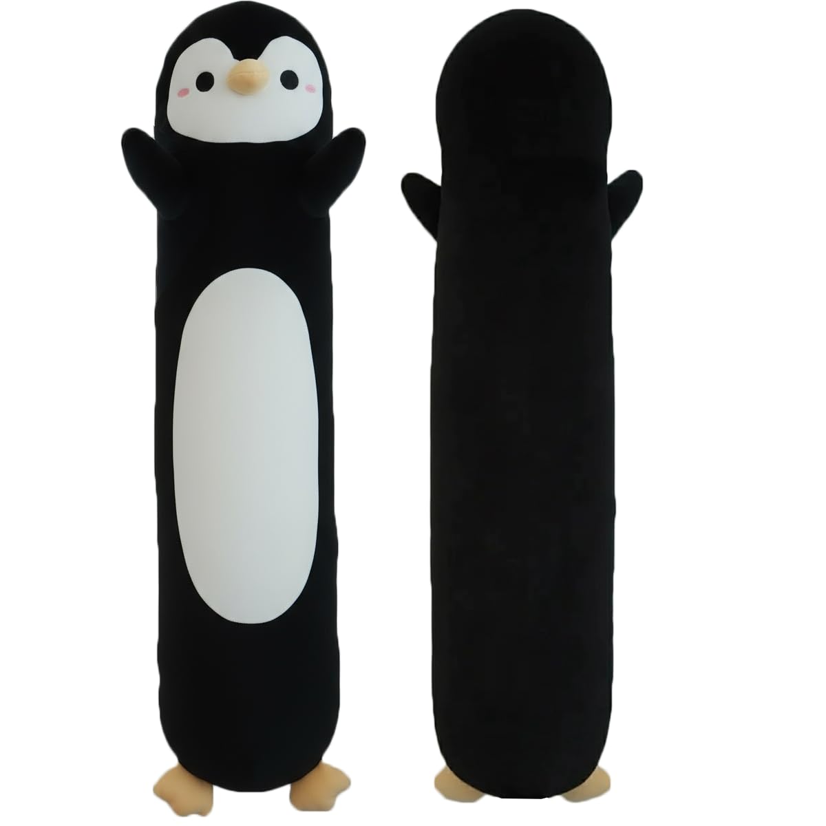 ZOMAXTOY Long Penguin Plush, Soft Penguin Hugging Pillow Cuddly Stuffed Toy Body Pillow, Birthday Gift for Boys Girls (Black, 90cm/35.43in)