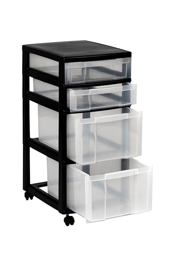 Ordnung in Büro und Haushalt! Praktischer Rollwagen mit 2 kleinen und 2