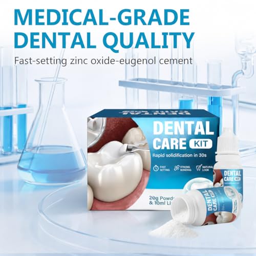 Tooth Filling Repair Kit, Temporary Tooth Filling, Home Use Tooth Repair Kit for Restoring Missing Dentures and Fractured Teeth, Regain Confidence Smile, 1 Count (Pack of 1)