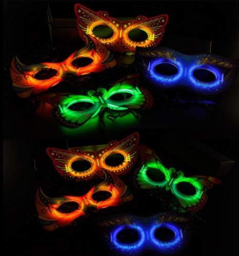 yuqinBB Glow in The Dark Party Supplies,8pcs Light up Masks Sticks for Party Supplies(Glow Sticks Masks)