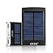 10000mAh Solar Charger Portable Dual USB Shockproof Solar Power Bank/ Backup Battery Charger; Solar Powered Phone Charger for iPhone iPod iPad Samsung HTC Blackberry and GPS Tablets Camera (Black)