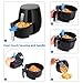 Air Fryer, SincaLong Oven Oilless Cooker with 7 Cooking Presets, Large Capacity 5.7Qt Electric Air Fryer with LED Digital Touchscreen, Black/Beige