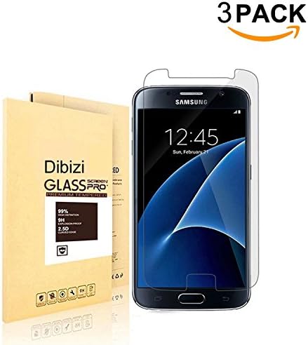 [3-pack]-Galaxy S7 Screen Protector, Dibizi Galaxy S7 Tempered Glass Screen Protector [Case Friendly] Full Coverage Glass Screen Protector for Samsung Galaxy S7 (Clear)