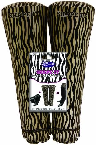 Just Solutions Inflatable Boot Shapers, Zebra - For Storage and Travel