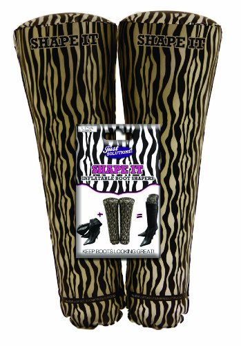 Just Solutions Inflatable Boot Shapers, Zebra - For Storage and Travel