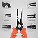 RUNCL Fishing Pliers S1, Needle Nose Pliers - Braid Cutter, Hook Remover, Split Ring Opener, Weights Crimper, Bait/Weight Tuner, Fish Gripper - Kayak Fishing Ice Fishing Saltwater&Freshwater (Orange)